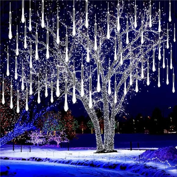 Other - Christmas Lights, Meteor Shower Lights Falling Lights 12 inch 8 Tube 192 LED